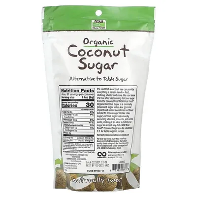 Кокосовий цукор NOW Real Food Coconut Sugar, 454 г