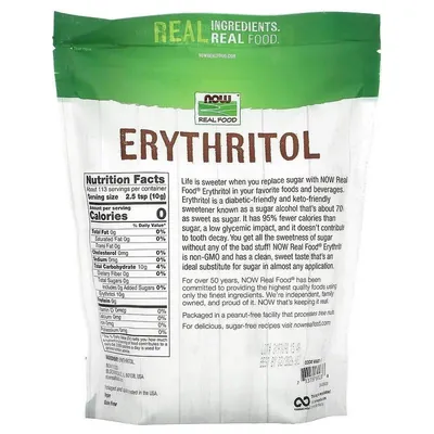 Еритритол NOW Real Food Erythritol, 1134 г