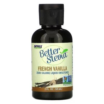 Стевия NOW Better Stevia, французская ваниль, 59 мл