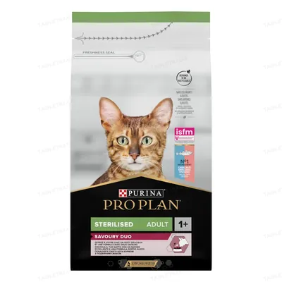 Корм сухий для стерилізованих кішок і котів Purina Pro Plan Sterilised Adult 1+ з тріскою та фореллю, 1,5 кг