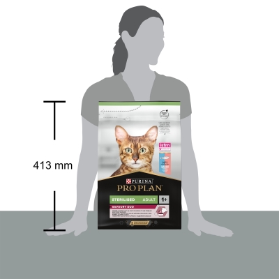 Корм сухой для стерилизованных кошек и котов Purina Pro Plan Sterilised 1+ с треской и форелью, 3 кг