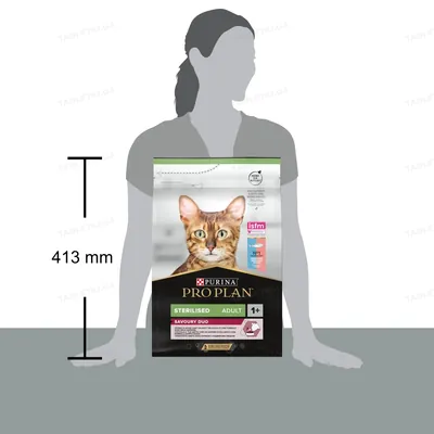 Корм сухий для стерилізованих кішок і котів Purina Pro Plan Sterilised Adult 1+ з тріскою та фореллю, 3 кг