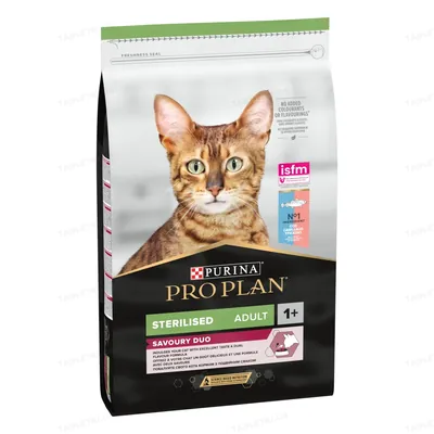 Корм сухий для стерилізованих кішок і котів Purina Pro Plan Sterilised Adult 1+ з тріскою та фореллю, 10 кг
