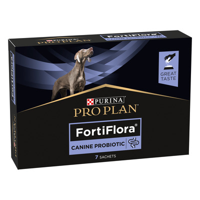 Корм дополнительный Purina Pro Plan FortiFlora пробиотик для взрослых собак и щенков порошок по 1 г, 7 пакетов