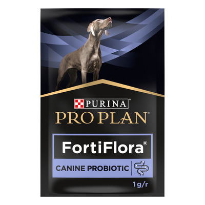 Корм дополнительный Purina Pro Plan FortiFlora пробиотик для взрослых собак и щенков порошок по 1 г, 7 пакетов