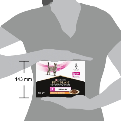 Корм влажный Purina Pro Plan Veterinary Diets UR Urinary для кошек при заболевании мочеполовой системы, с курицей, 10 штук по 85 г