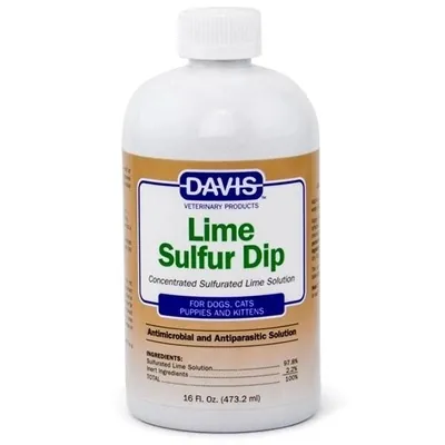 Засіб Davis Lime Sulfur антимікробний та антипаразитарний для собак та котів, концентрат, 473 мл