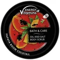 Скраб масляно-сольовий для тіла Energy of Vitamins Олія папайї & протеїни шовку живильний, 250 мл