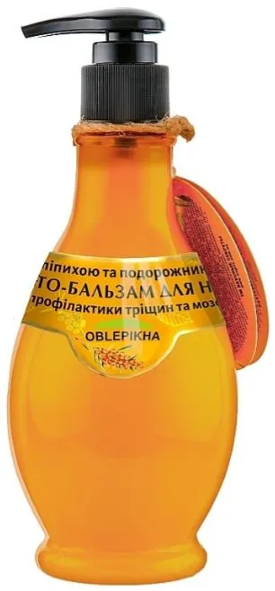 Фіто-бальзам для ніг Oblepikha профілактика тріщин та мозолів з обліпихою та подорожником, 275 мл