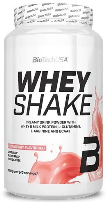 Протеїн сироватковий концентрат Biotech Whey Shake полуниця, 1 кг