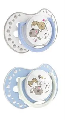 Пустушка силіконова Lovi Night & Day динамічна, 22/810boy, 3-6 місяців, 2 шт