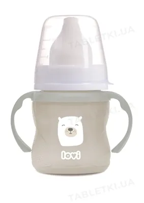 Чашка Lovi Buddy Bear, тренувальна, сіра, 35/302, від 6 месяцев, 150 мл