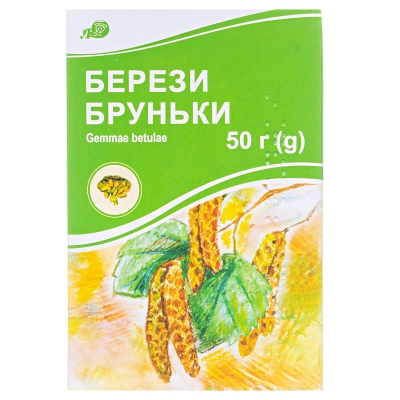 Берези бруньки по 50 г у пач. з внут. пак.