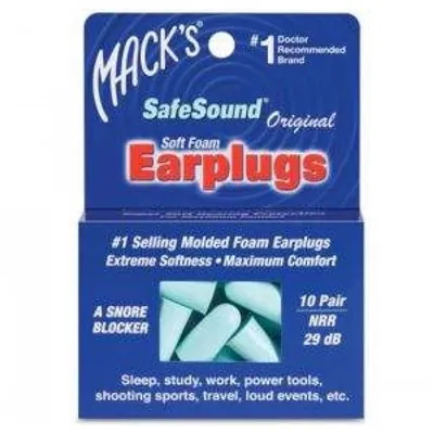 Беруші вкладки вушні MACK`S Safe Sound Original 9 захист від шуму, зелені, 10 пар