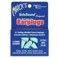 Беруші вкладки вушні MACK`S Safe Sound Original 9 захист від шуму, зелені, 10 пар