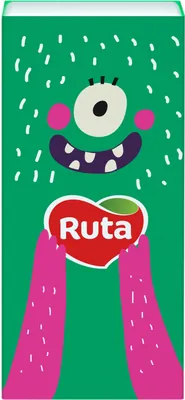 Хусточки паперові Ruta Monsters 3 шари, 10 шт х 1 уп