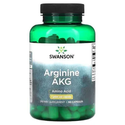 Аргінін AKG Swanson Arginine AKG 1 г, 90 капсул