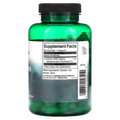 Аргинин AKG Swanson Arginine AKG 1 г, 90 капсул
