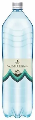 Вода мінеральна Лужанська-15 Джерело нації сильногазована, 1,5 л