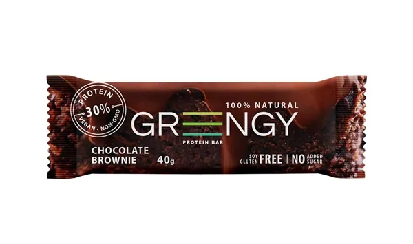 Батончик протеїновий Greengy Protein Bar шоколадний брауні, 40 г
