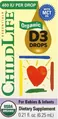 Вітамін Д3 ChildLife Organic Vitamin D3 Drops зі смаком ягід краплі, 6,25 мл