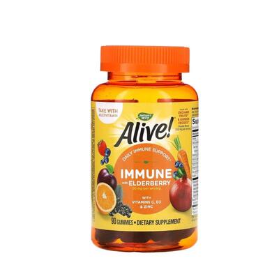 Мультивитамины Nature's Way Alive! Immune Gummy, 90 жевательных таблеток