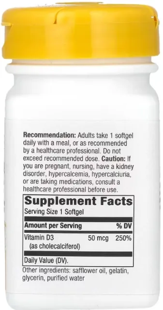Витамин Д3 Nature's Way Vitamin D3 Extra Strength, 120 мягких капсул