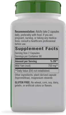 Дикий ямс Nature's Way Wild Yam, 180 капсул