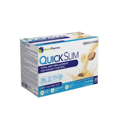 Коктейль Livesta Quick Slim Банан з печивом, 30 саше по 23 г