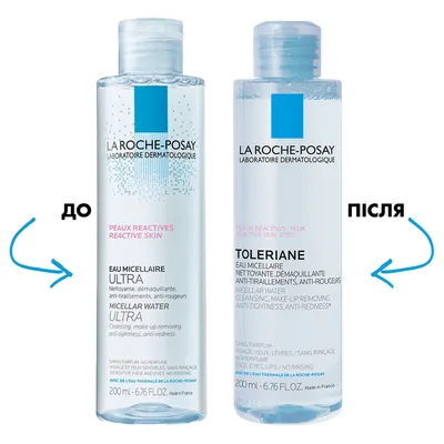 Міцелярна вода La Roche-Posay Toleriane для гіперчутливої шкіри схильної до почервоніння, 200 мл