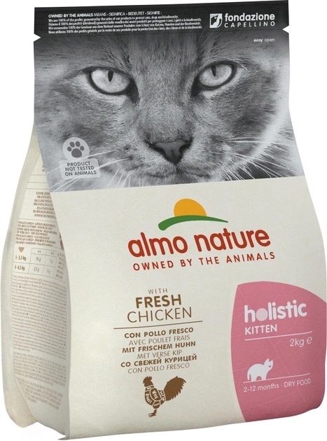 Корм сухой Almo Nature Holistic Cat для котят со свежей курицей, 2 кг