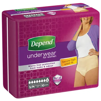 Вбираюча білизна Depend Super Woman для жінок, розмір S/M, 10 штук