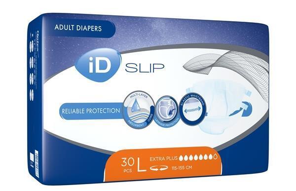 Подгузники для взрослых iD Slip Extra Plus 3 L (115-155 см) дышащие, 30 штук