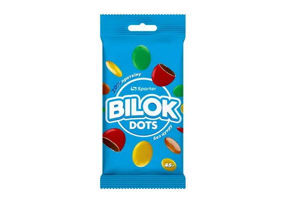 Драже Sporter Bilok Dots шоколадні з протеїном, 45 г