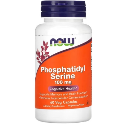 Фосфатидилсерин NOW Phosphatidyl Serine 100 мг, 60 капсул