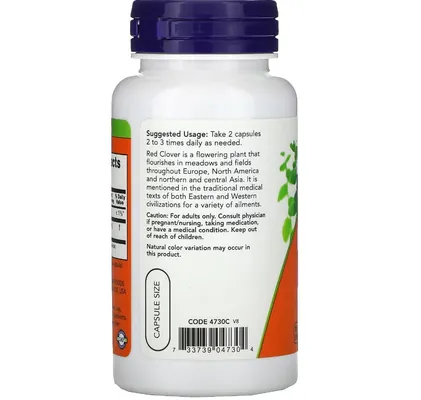 Червона конюшина NOW Red Clover 375 мг вег. капсули №100