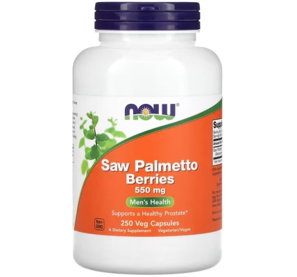 Ягоды Со Пальметто NOW Saw Palmetto Berries 550 мг, 250 капсул
