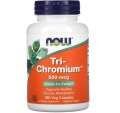 Хром NOW Tri-Chromium 500 мкг, 180 капсул