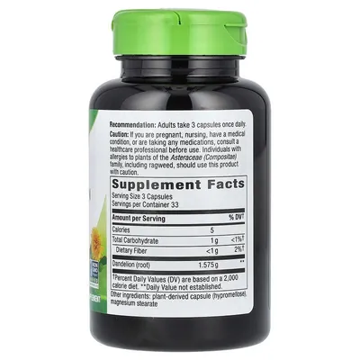 Кульбаби корінь Nature's Way Dandelion Root, 100 веганських капсул