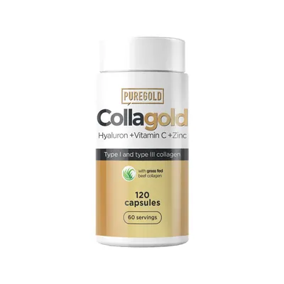 Колаген Pure Gold CollaGolde з гіалуроновою кислотою, вітаміном С та цинком, 120 капсул