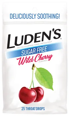 Luden's льодяники з пектином, заспокійливі для горла та порожнини рота, зі смаком дикої вишні, без цукру №25