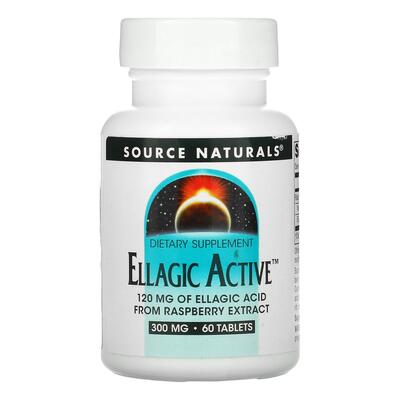 Малины листьев экстракт Source Naturals Ellagic 300 мг, 60 таблеток