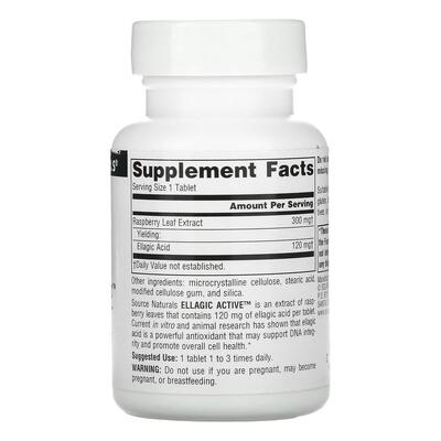 Малины листьев экстракт Source Naturals Ellagic 300 мг, 60 таблеток