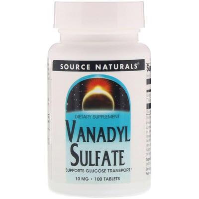 Ванадий сульфат Source Naturals Vanadyl Sulfate 10 мг, 100 таблеток