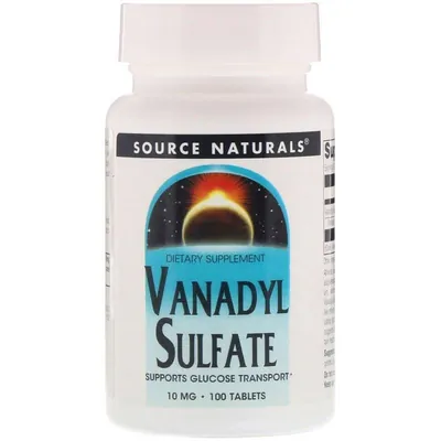 Ванадій сульфат Source Naturals Vanadyl Sulfate 10 мг, 100 таблеток