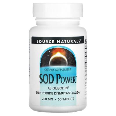 Супероксиддисмутаза СОД Source Naturals SOD 250 мг, 60 таблеток