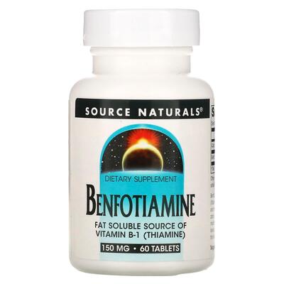 Бенфотіамін Source Naturals Benfotiamine 150 мг, 60 таблеток