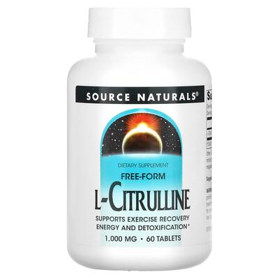 Цитрулин Source Naturals L-Citrulline 1000 мг, 60 таблеток