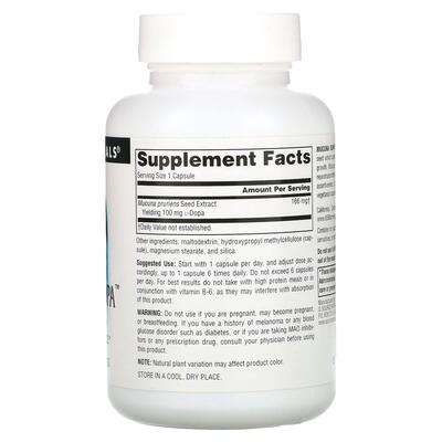 Мукуна пекуча Source Naturals Mucuna Dopa 100 мг, 60 вегетаріанських капсул