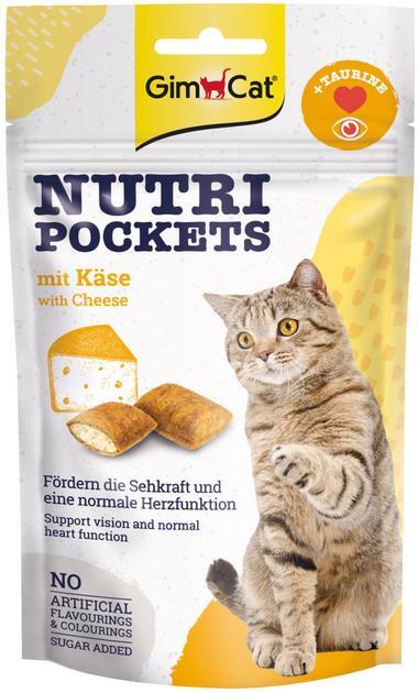 Лакомство для кошек GimCat Nutri Pockets с сыром и таурином, 60 г